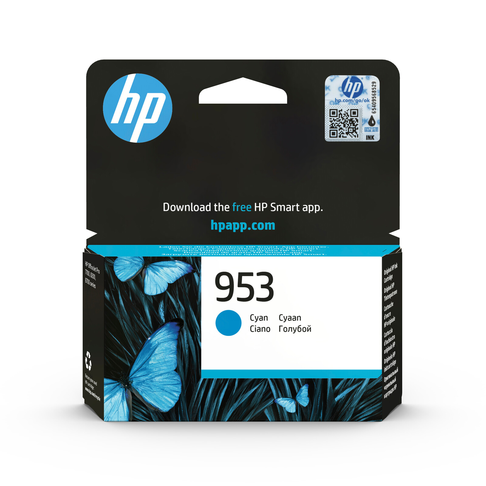 HP 953 F6U12AE Tinte cyan