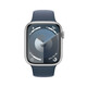 Apple Watch S9 GPS Alu silber 45mm Sportband M/L sturmblau
