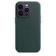 Apple iPhone 14 Pro Leder Case mit MagSafe waldgrün