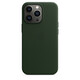 Apple iPhone 13 Pro Leder Case mit MagSafe schwarzgrün