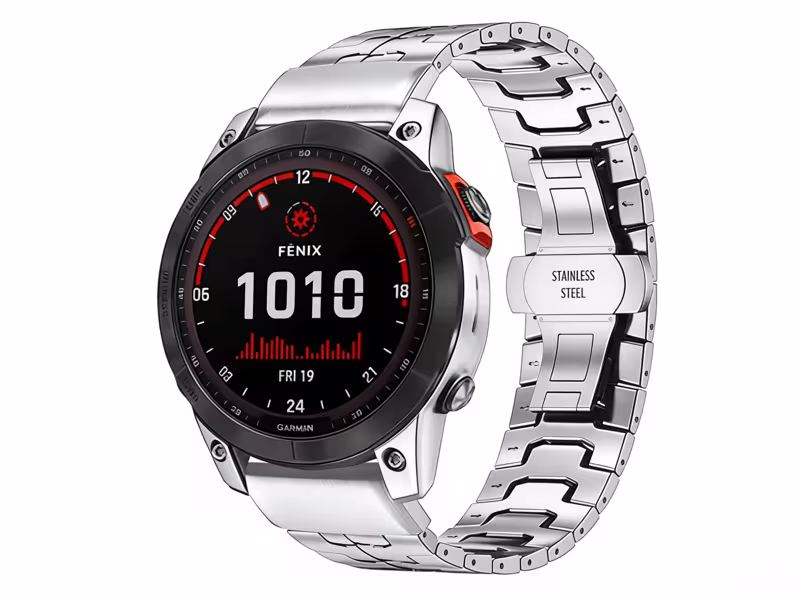 Felixx Smartwatcharmband Edelst./Titan-Titan Garmin Q.Fit 22mm