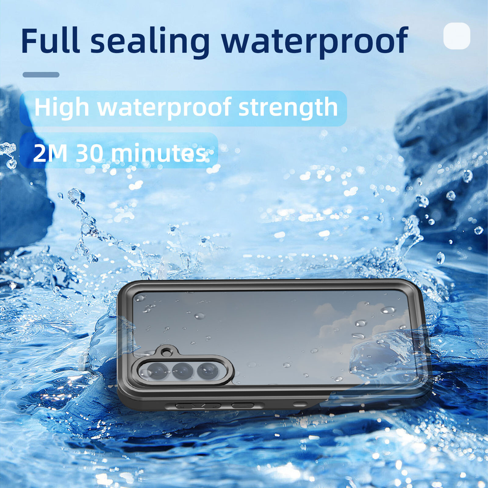 felixx IP68 Waterproof case Black - Samsung Galaxy A35