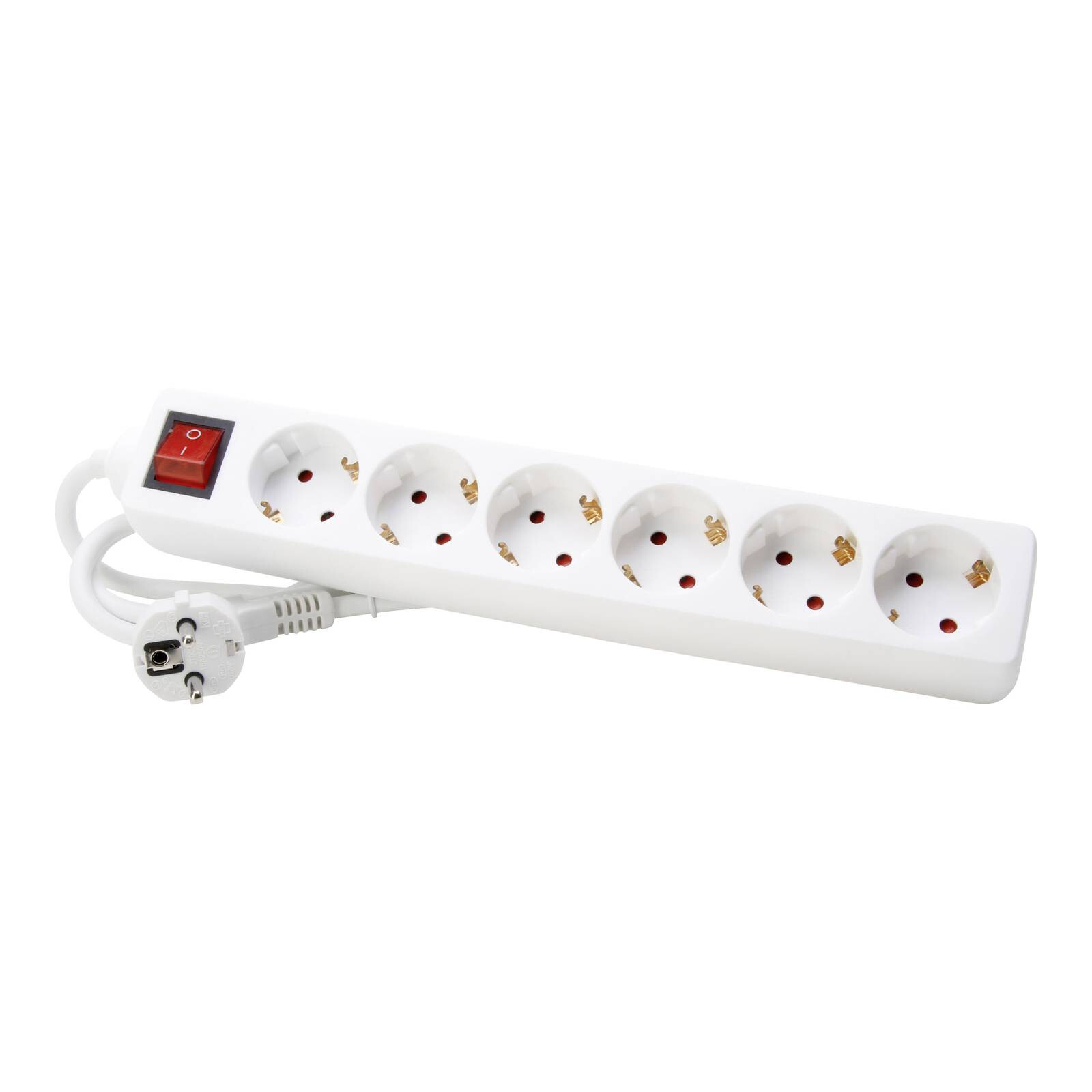 Axxtra 6fach Steckdosenleiste mit Schalter 1,4m