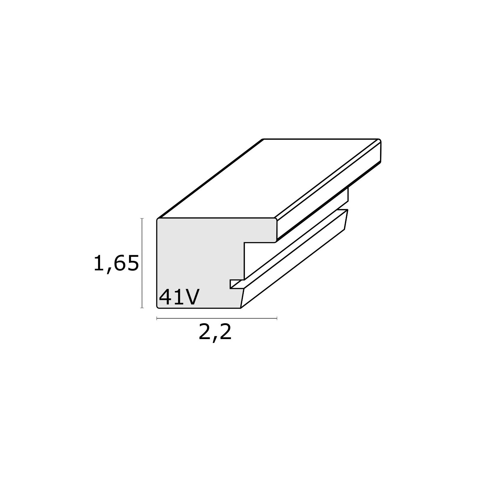 Deknudt S41VF1P4A Galerie 10x15 Kunststoff weiß