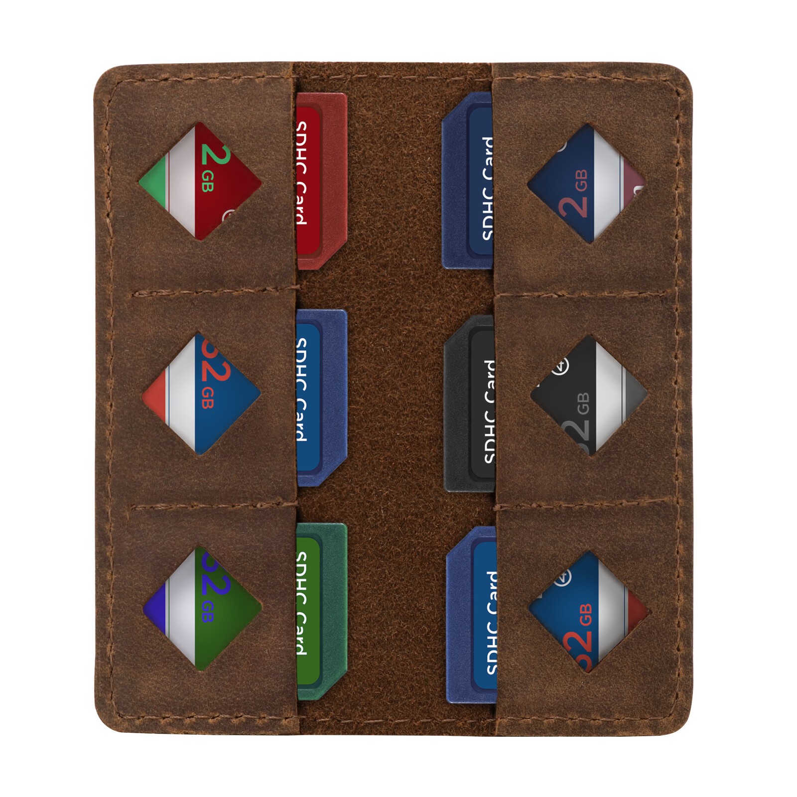 MegaGear SD Kartentasche braun