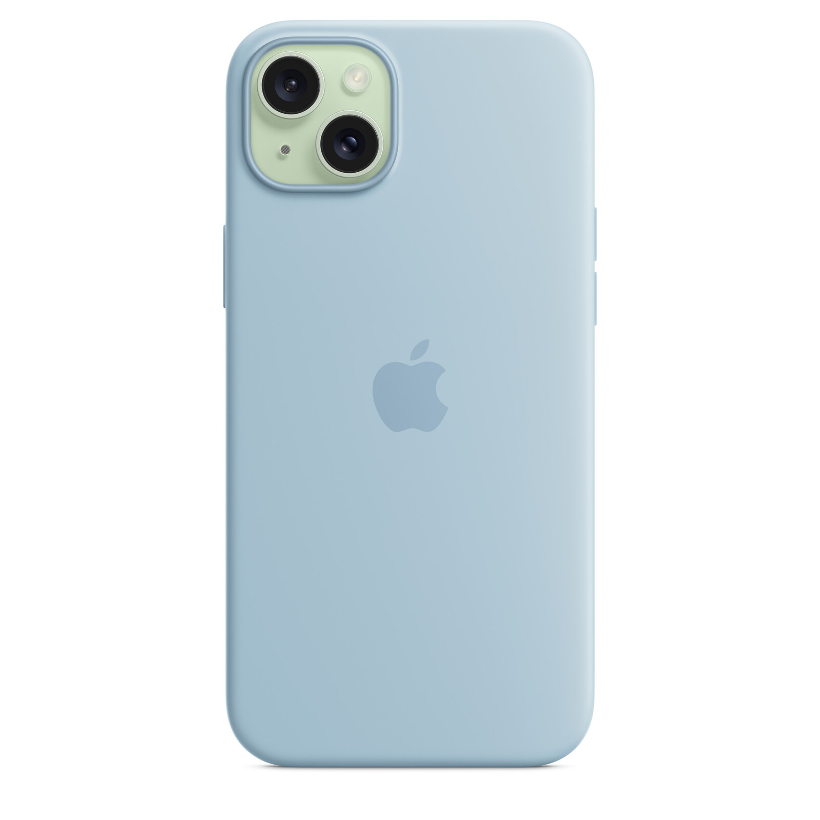 Apple iPhone 15 Plus Silikon Case mit MagSafe hellblau