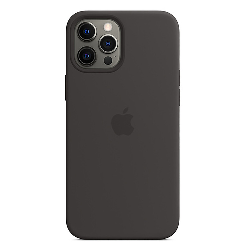 Apple iPhone 12 Pro Max Silikon Case mit MagSafe schwarz