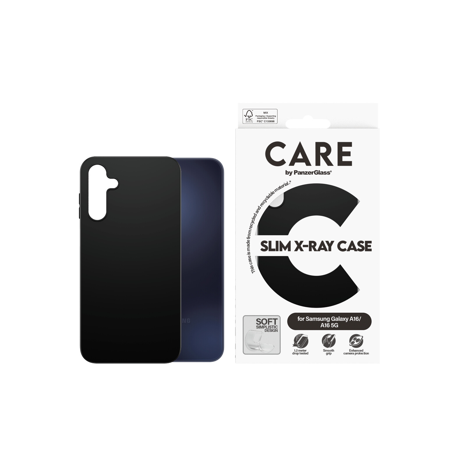 Care Back Cover Fashionable Samsung Galaxy A16 black