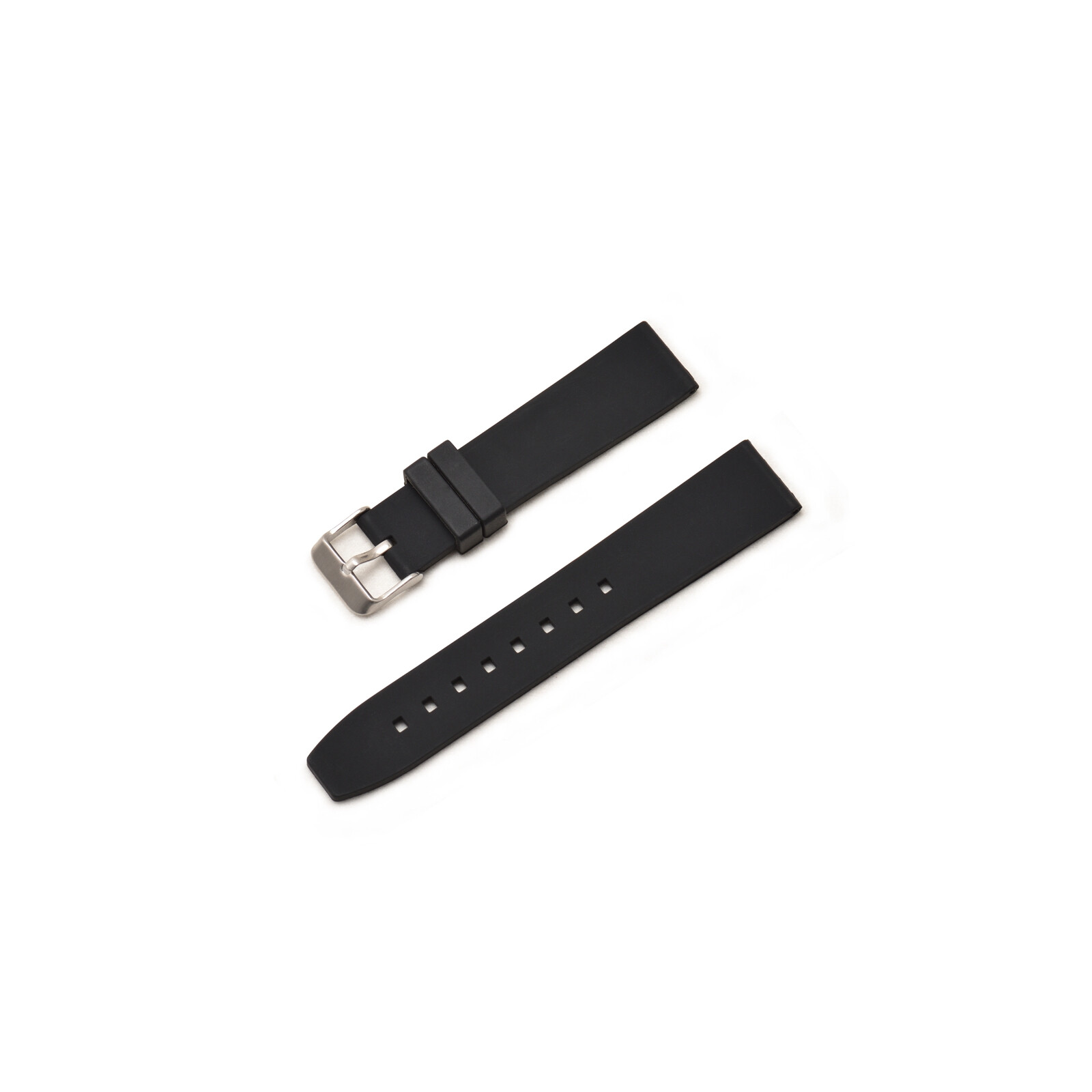 Mika Uhrenarmband Uni 18mm Silikon schwarz