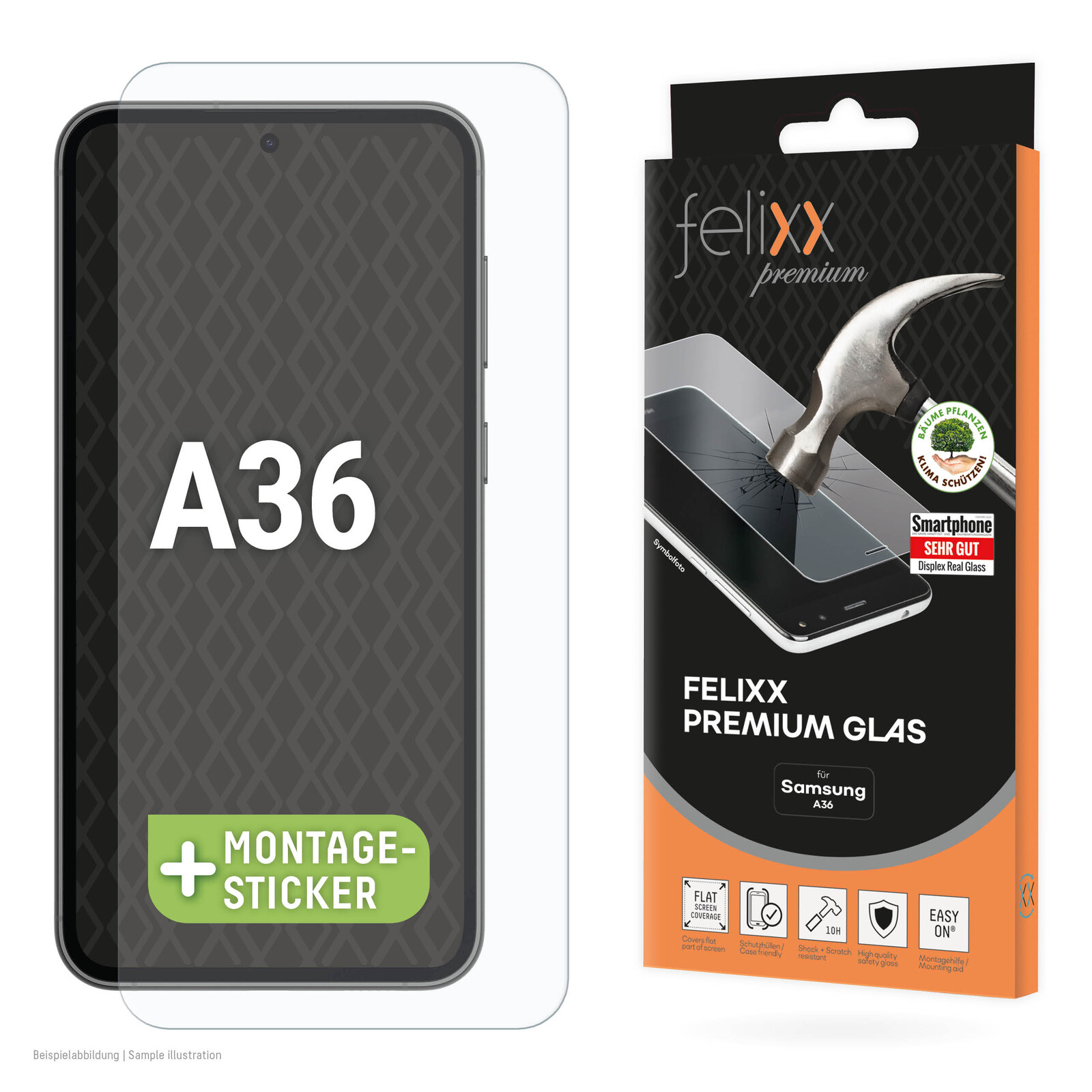 
felixx Premium-Glas  Case friendly Samsung Galaxy A36
