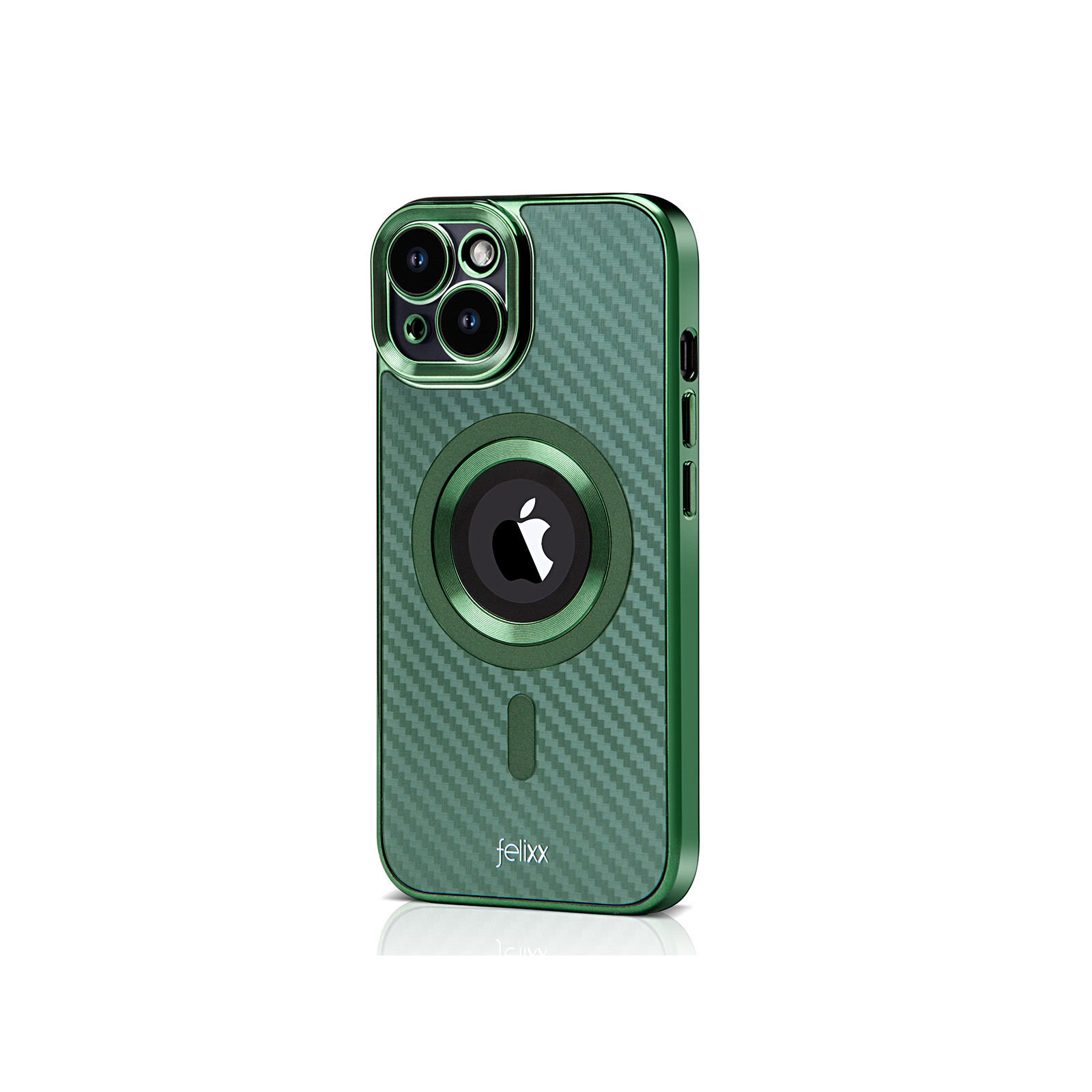 Felixx Back Carbon App iPhone 15 green