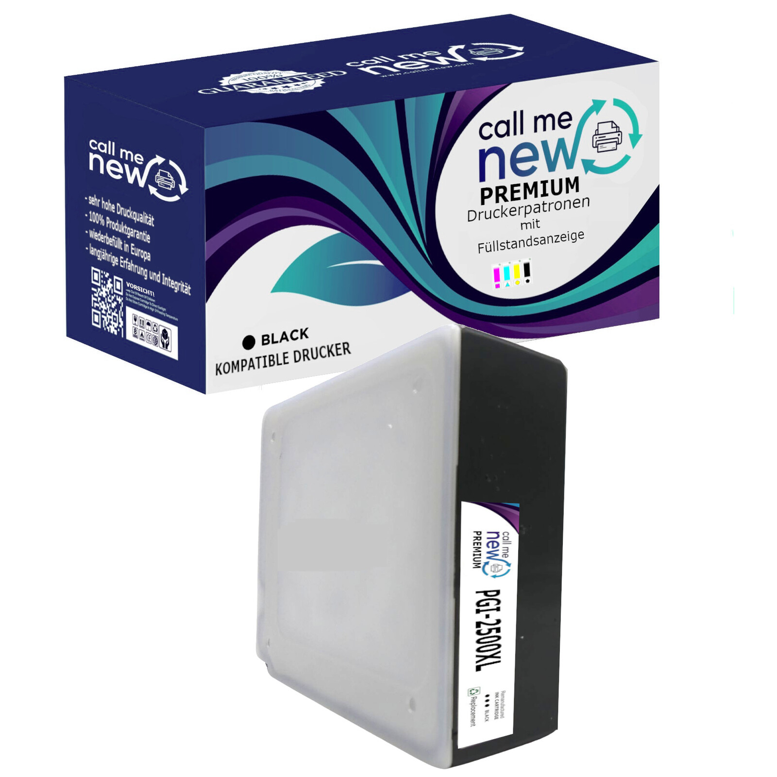 CMN Premium aufber.Tintenpatrone für Canon PGI-2500XL schwar