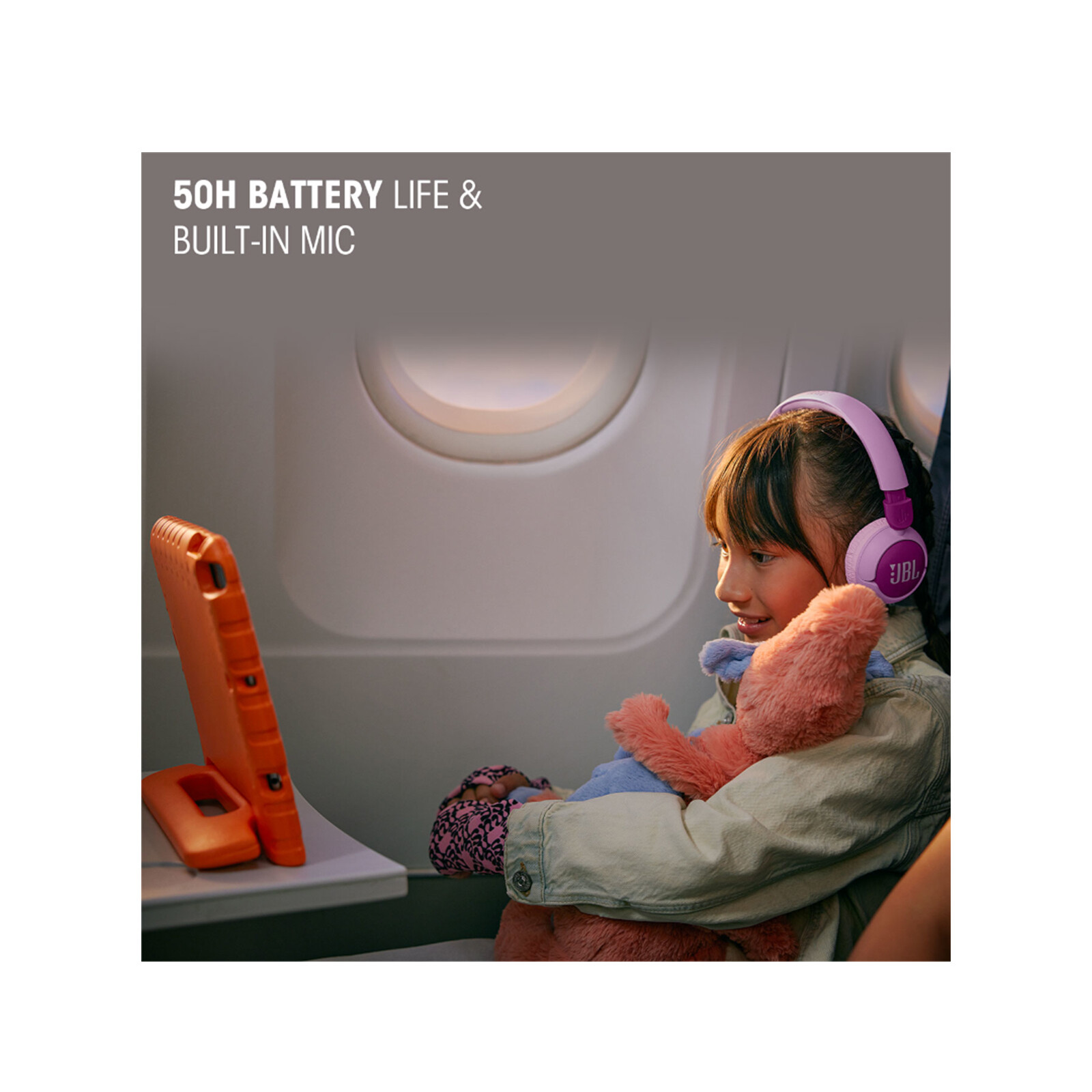 JBL JR320BT kabellose On-Ear Kopfhörer für Kinder <85dB, pink