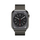 Apple Watch S8 Cellular Edelstahl 45mm Milanaiseband grau