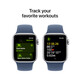 Apple Watch SE LTE 40mm silver Alu Case + denim Band S/M
