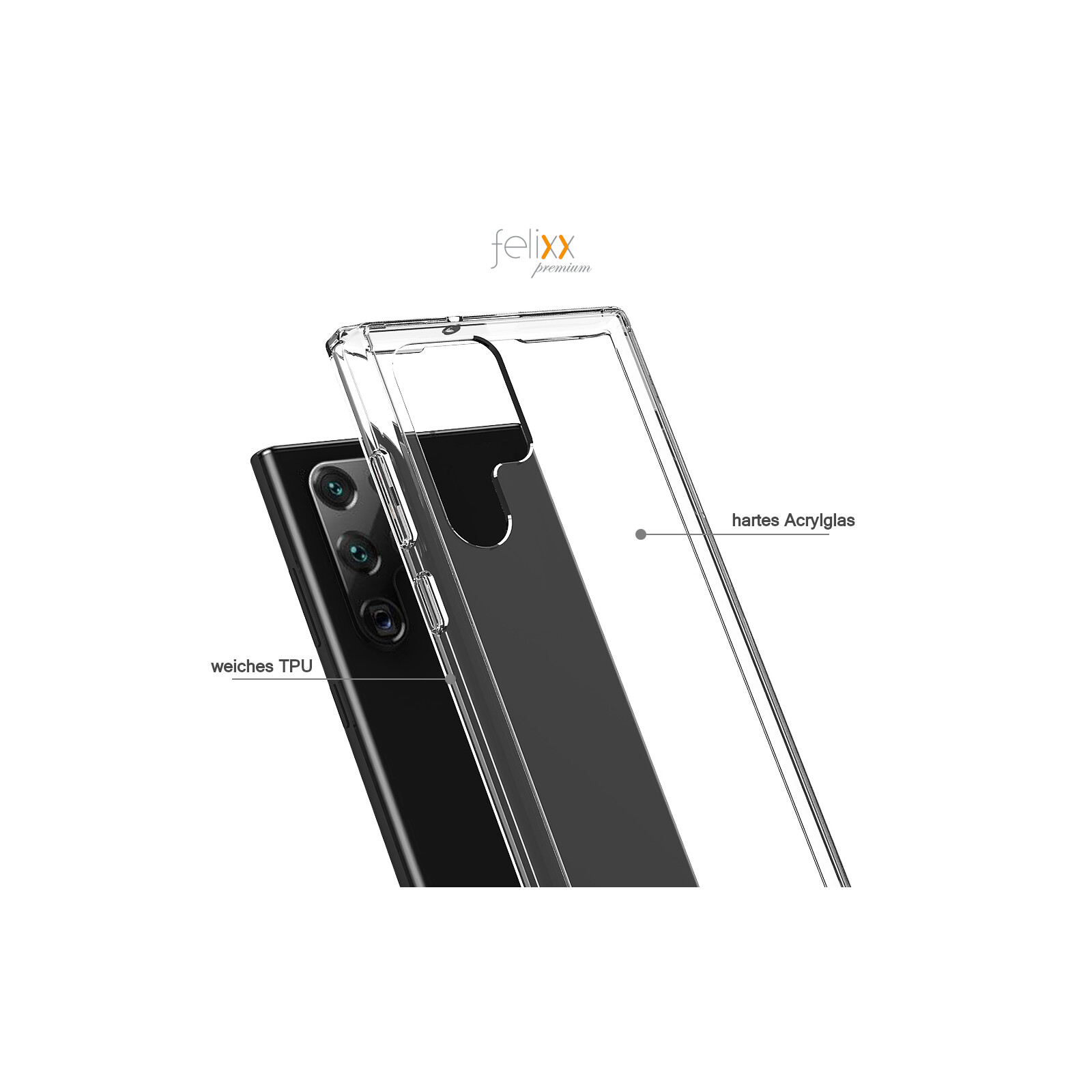 Felixx Back Hybrid Samsung Galaxy S22 Ultra clear