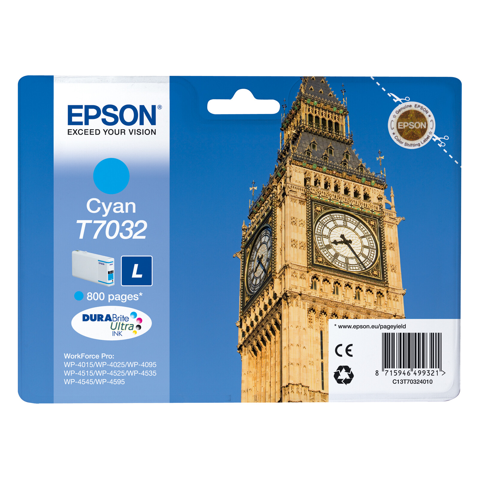 Epson T7032L Tinte Cyan 9,6ml