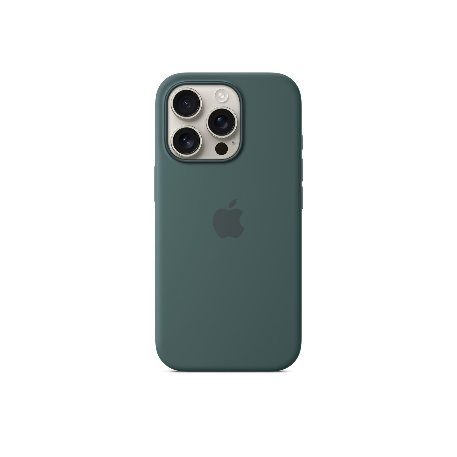 Apple iPhone 16 Pro Silikon Case mit Magsafe lake green
