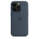 Apple iPhone 14 Pro Silikon Case mit MagSafe sturmblau