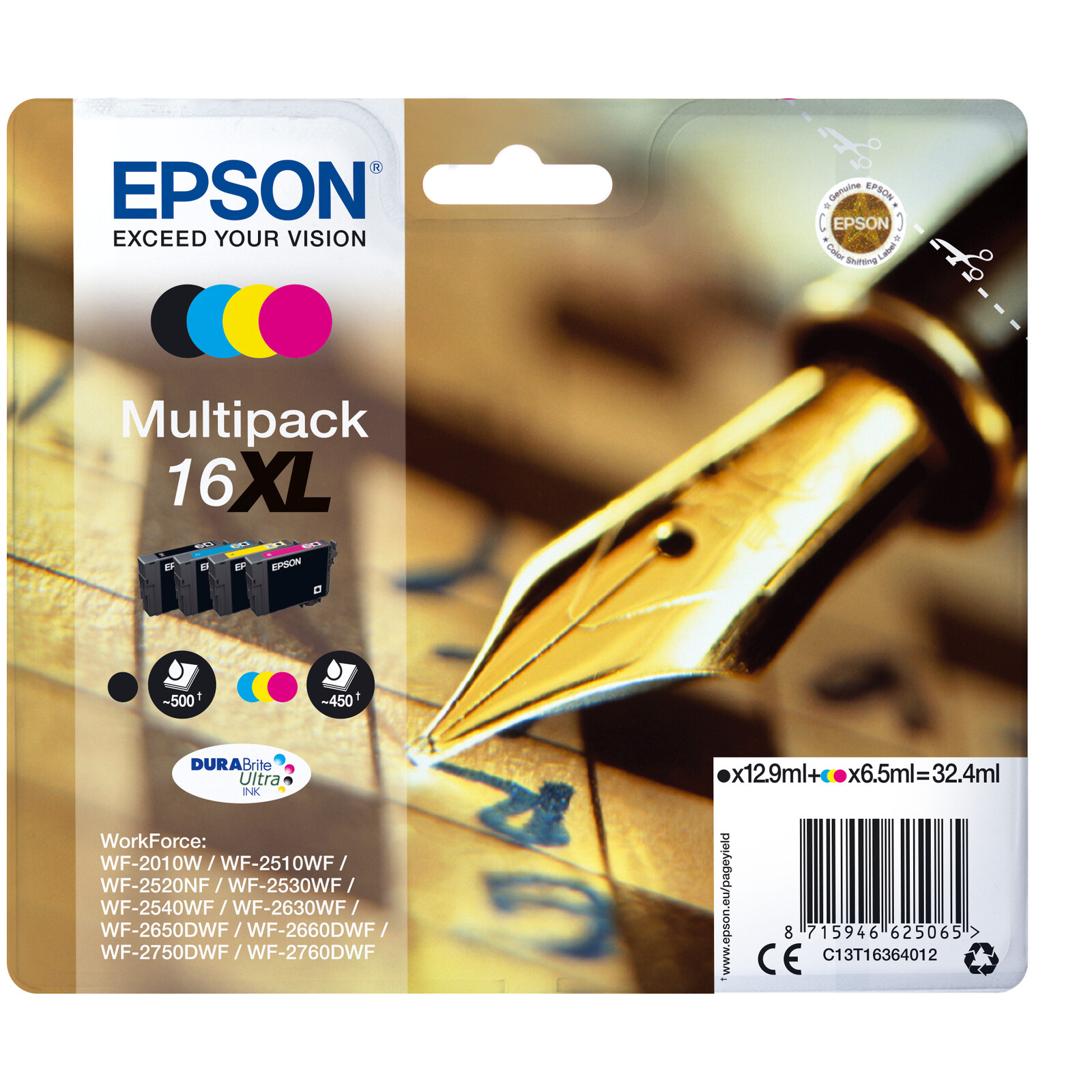 Epson 16XL T1636 Tinte Multipack