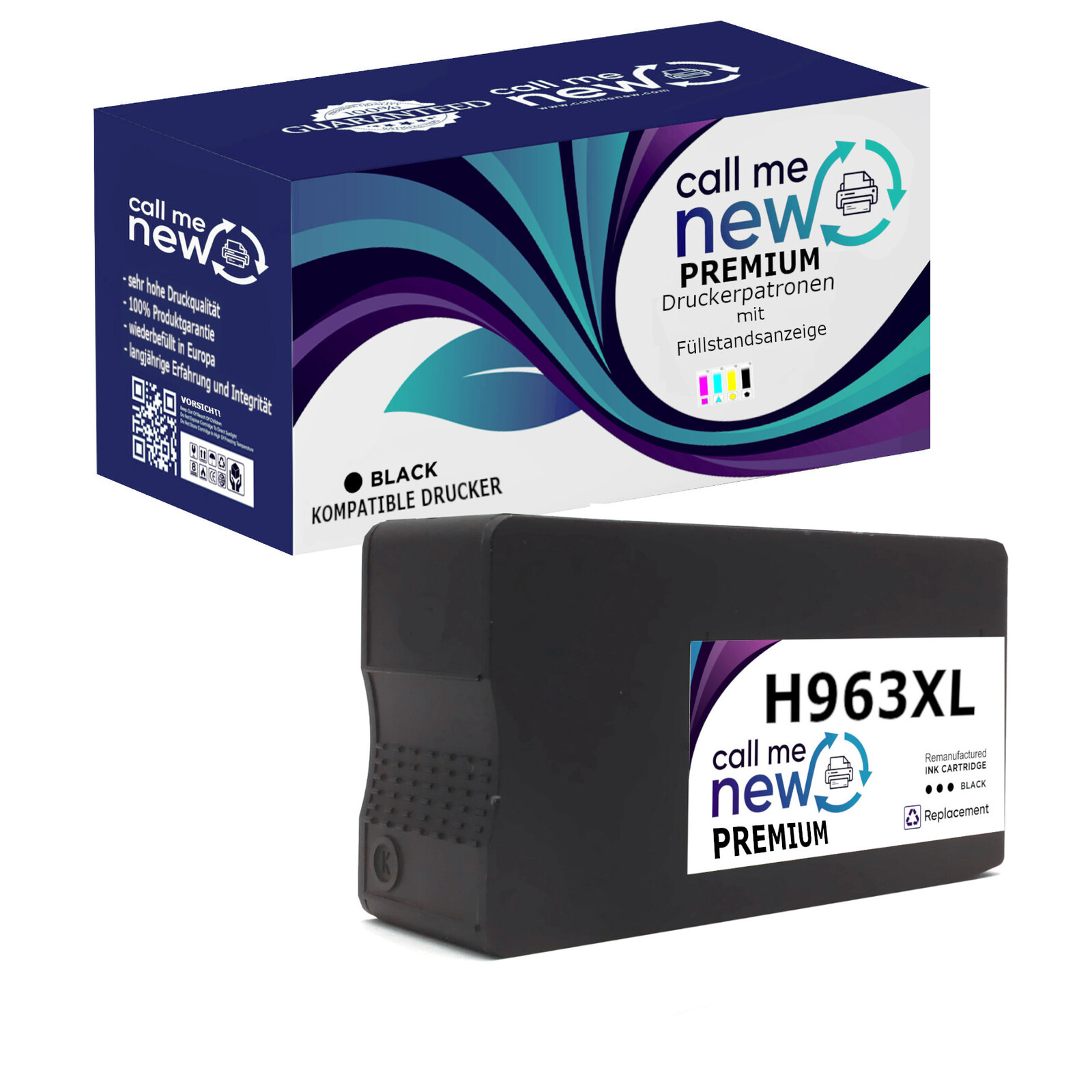 CMN Premium aufber. Tintenpatrone für HP3963XL schwarz