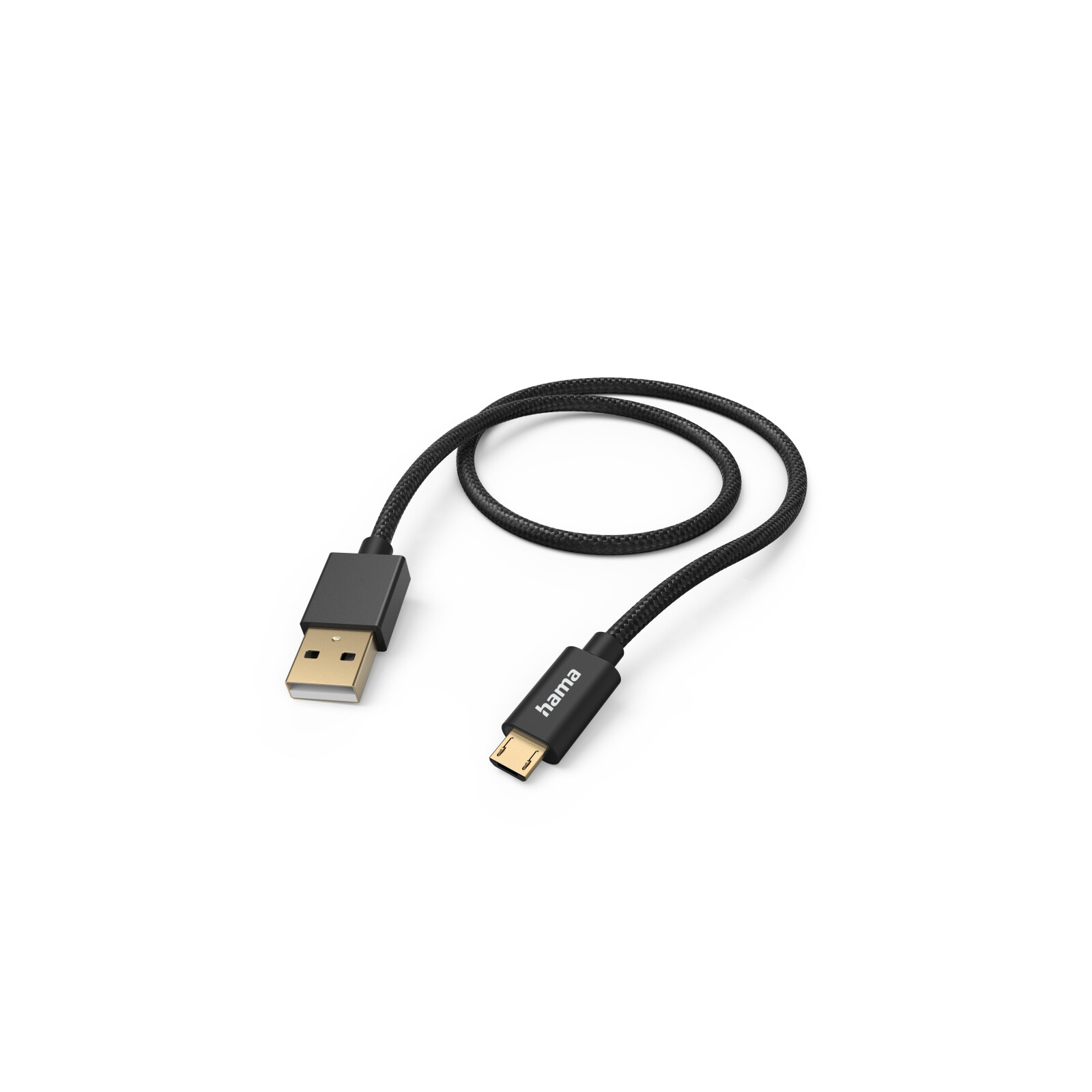 Hama Ladekabel Fabric USB-A Micro-USB 1,5m Nylon schwarz 