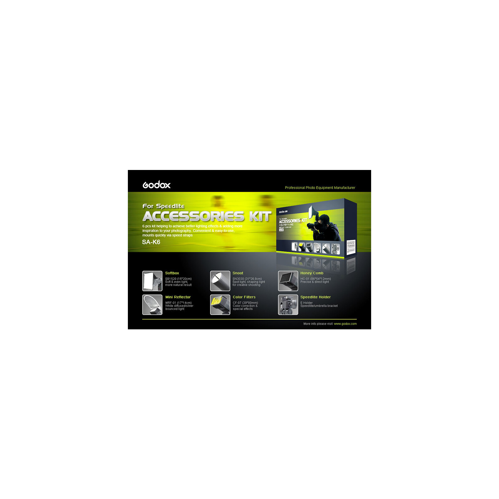 GODOX SA-K6 Speedlite accessories Kit