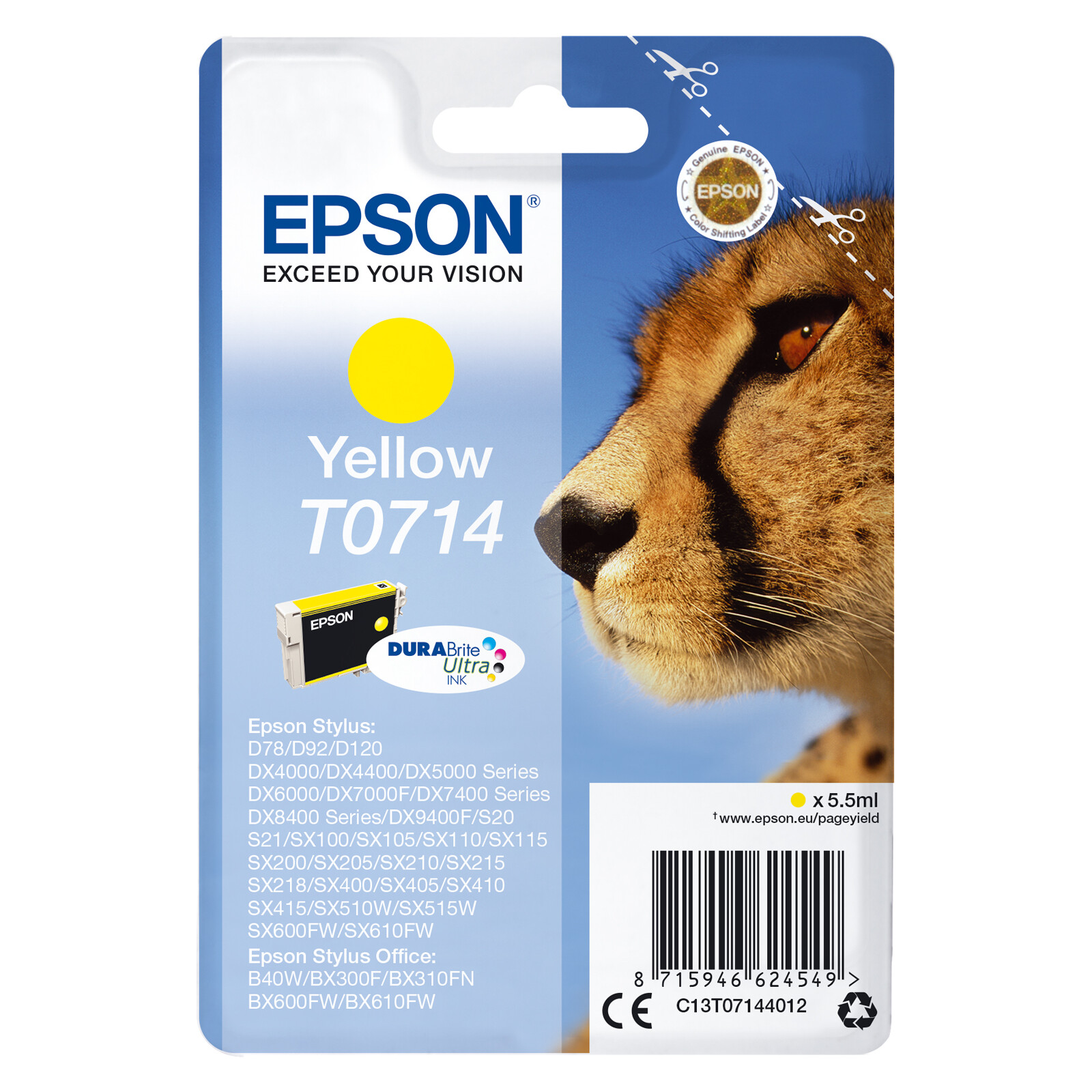 Epson T0714 Tinte Yellow 5,5ml