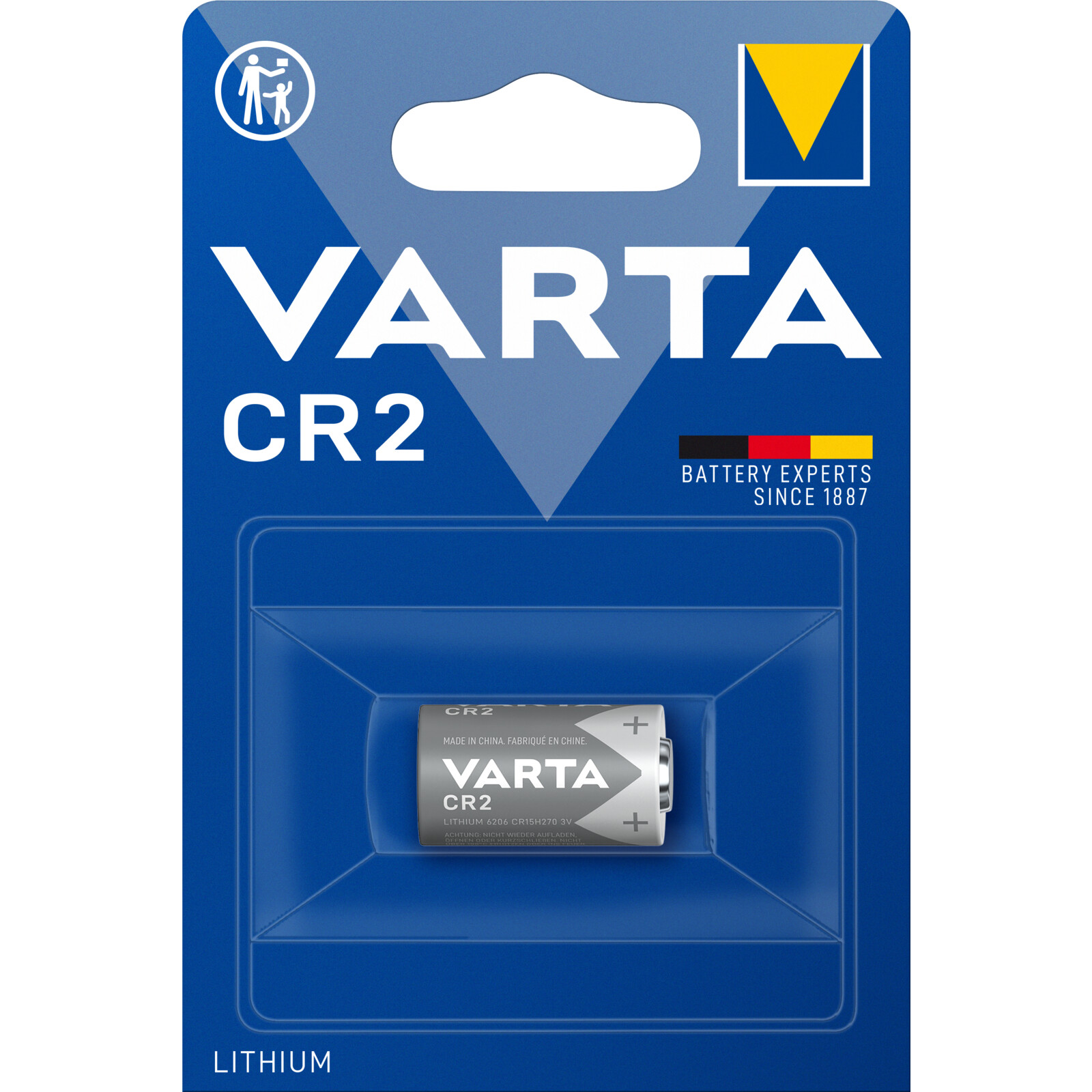 Varta 6206 CR2 Lithium Cylindrical 3V