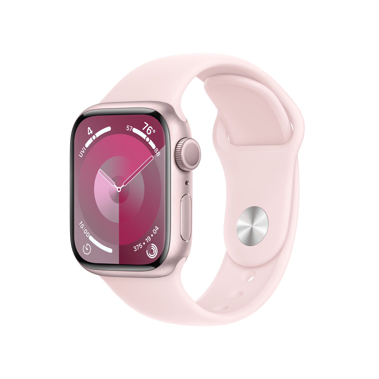 Apple Watch S9 GPS Alu ros&eacute; 41mm Sportband M/L hellrosa
