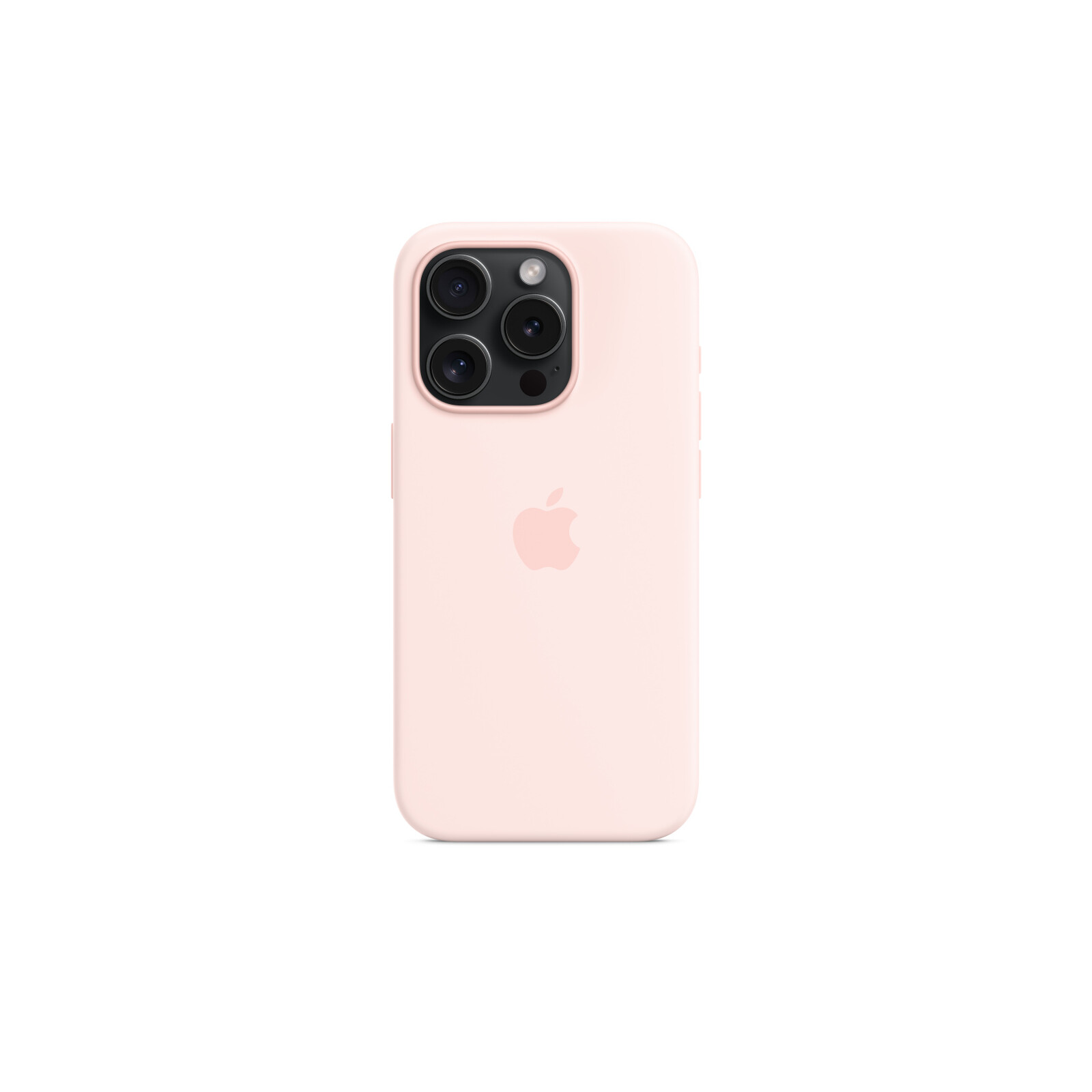 Apple iPhone 15 Pro Silikon Case mit MagSafe light pink