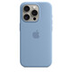 Apple iPhone 15 Pro Silikon Case mit MagSafe winter blue