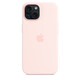 Apple iPhone 15 Silikon Case mit MagSafe light pink