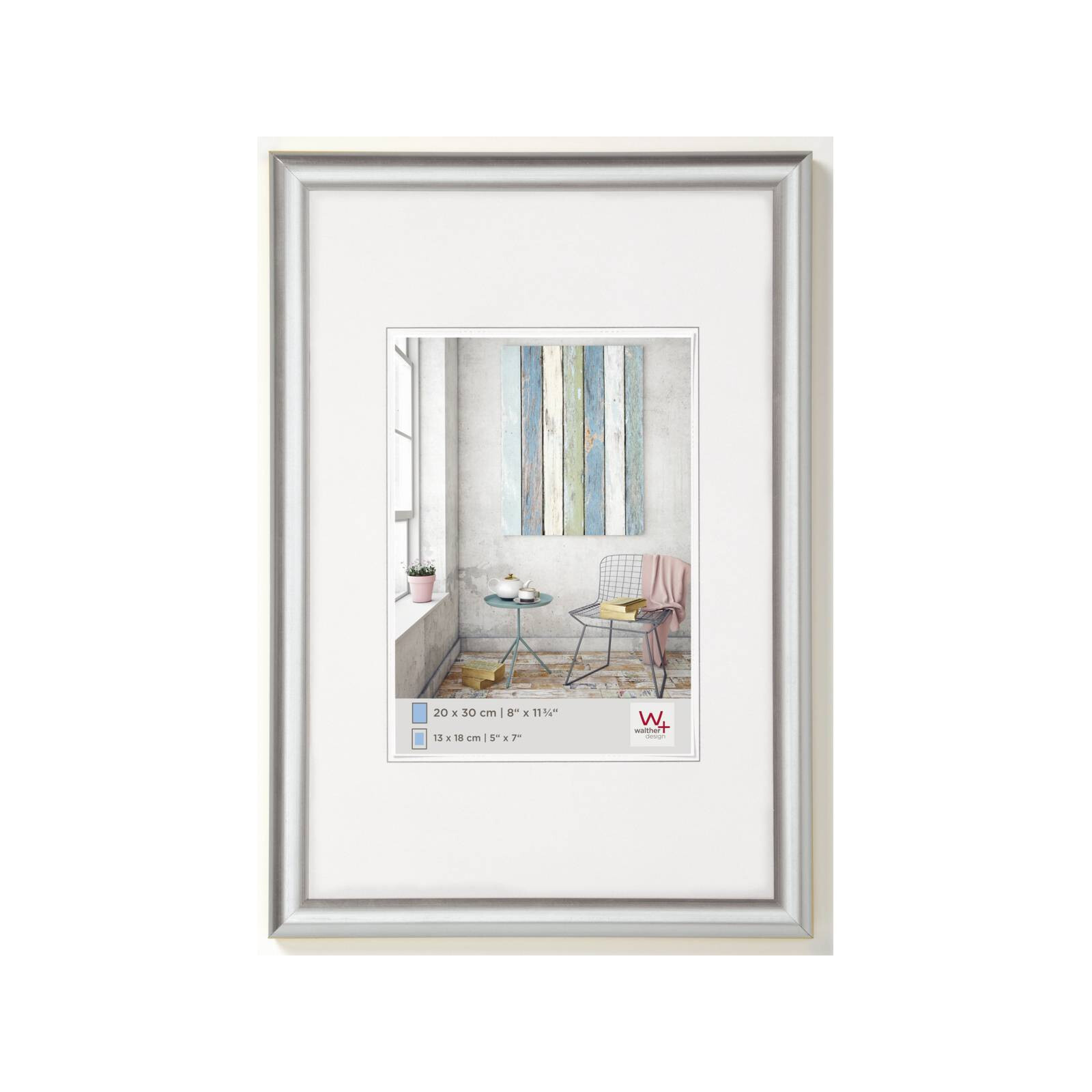 Bilderrahmen Trendstyle 20x30cm Kunststoff silber