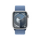 Apple Watch S9 GPS Alu silber 41mm Sport Loop winterblau