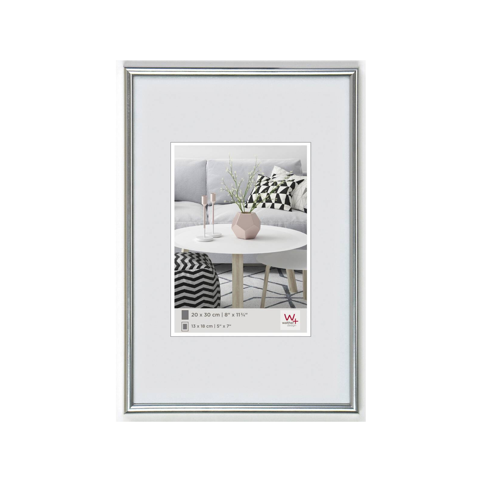 Bilderrahmen Galeria 30x45cm Kunststoff silber