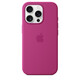 Apple iPhone 16 Pro Silikon Case mit Magsafe fuchsia 