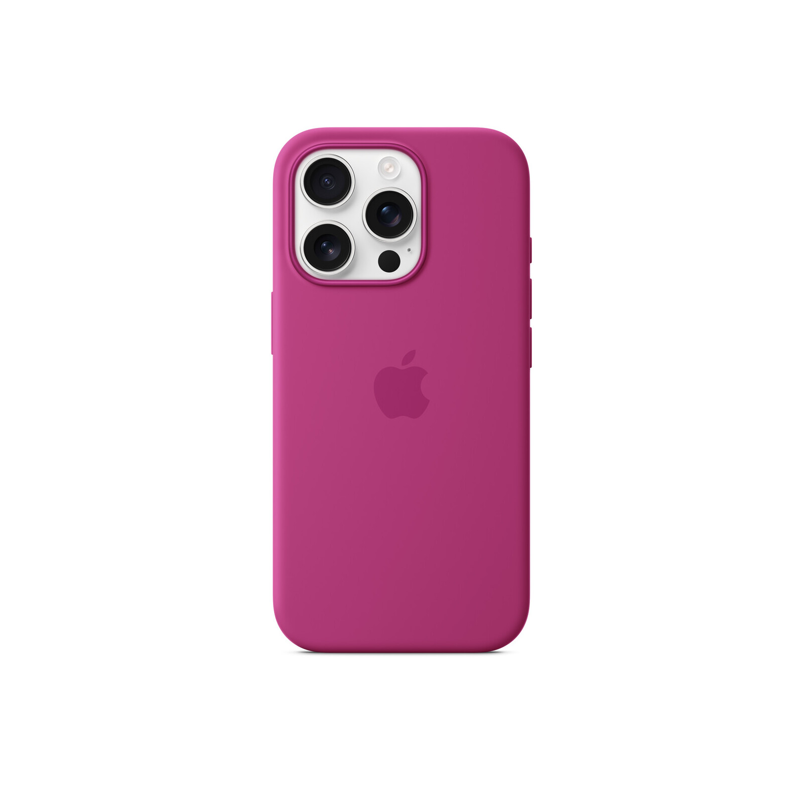 Apple iPhone 16 Pro Silikon Case mit Magsafe fuchsia 