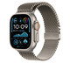 Apple Watch 49mm Milanaise Band S titan natur