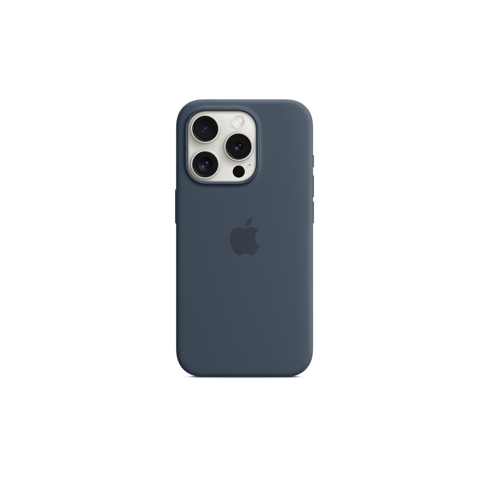 Apple iPhone 15 Pro Silikon Case mit MagSafe storm blue