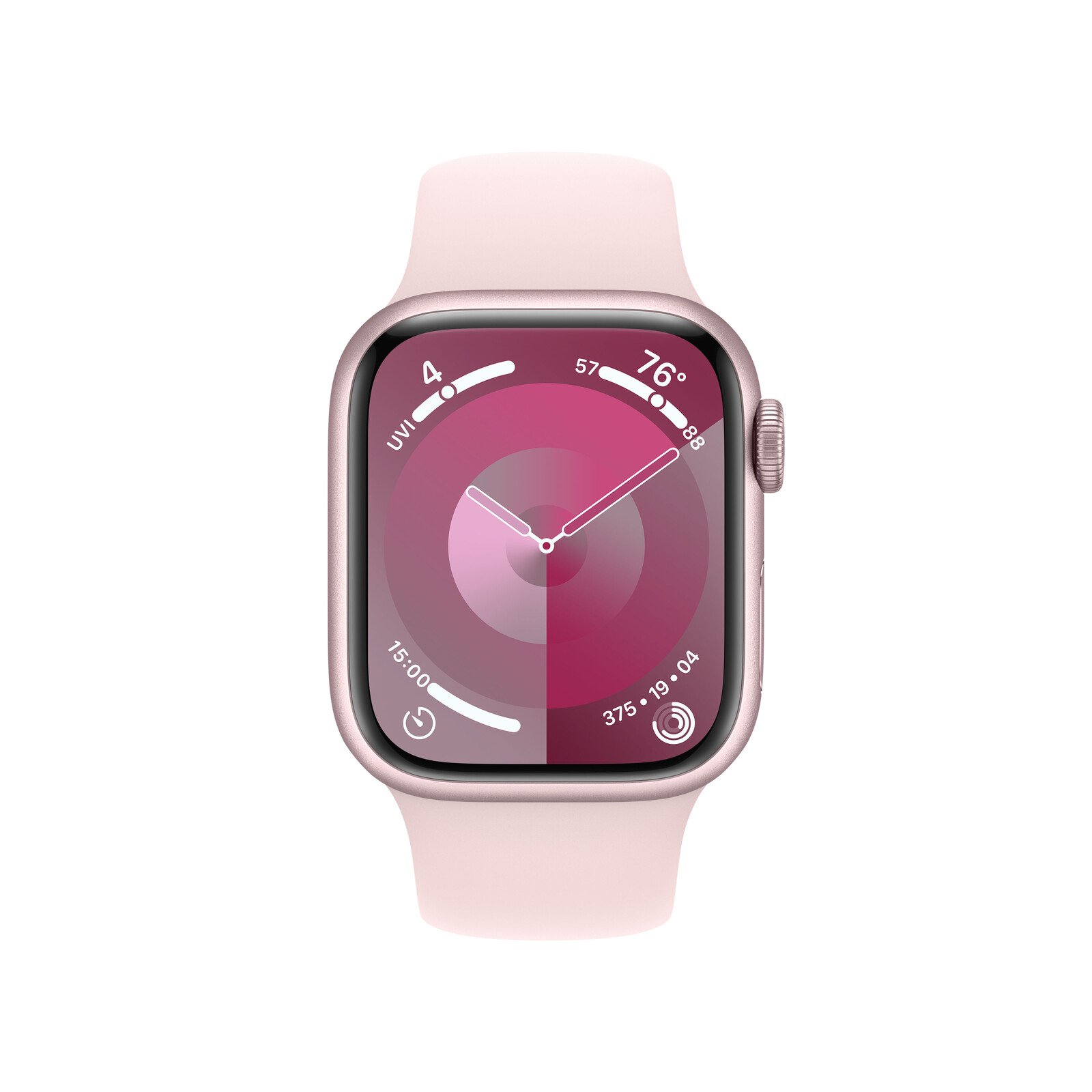 Apple Watch S9 GPS Alu ros&eacute; 41mm Sportband M/L hellrosa
