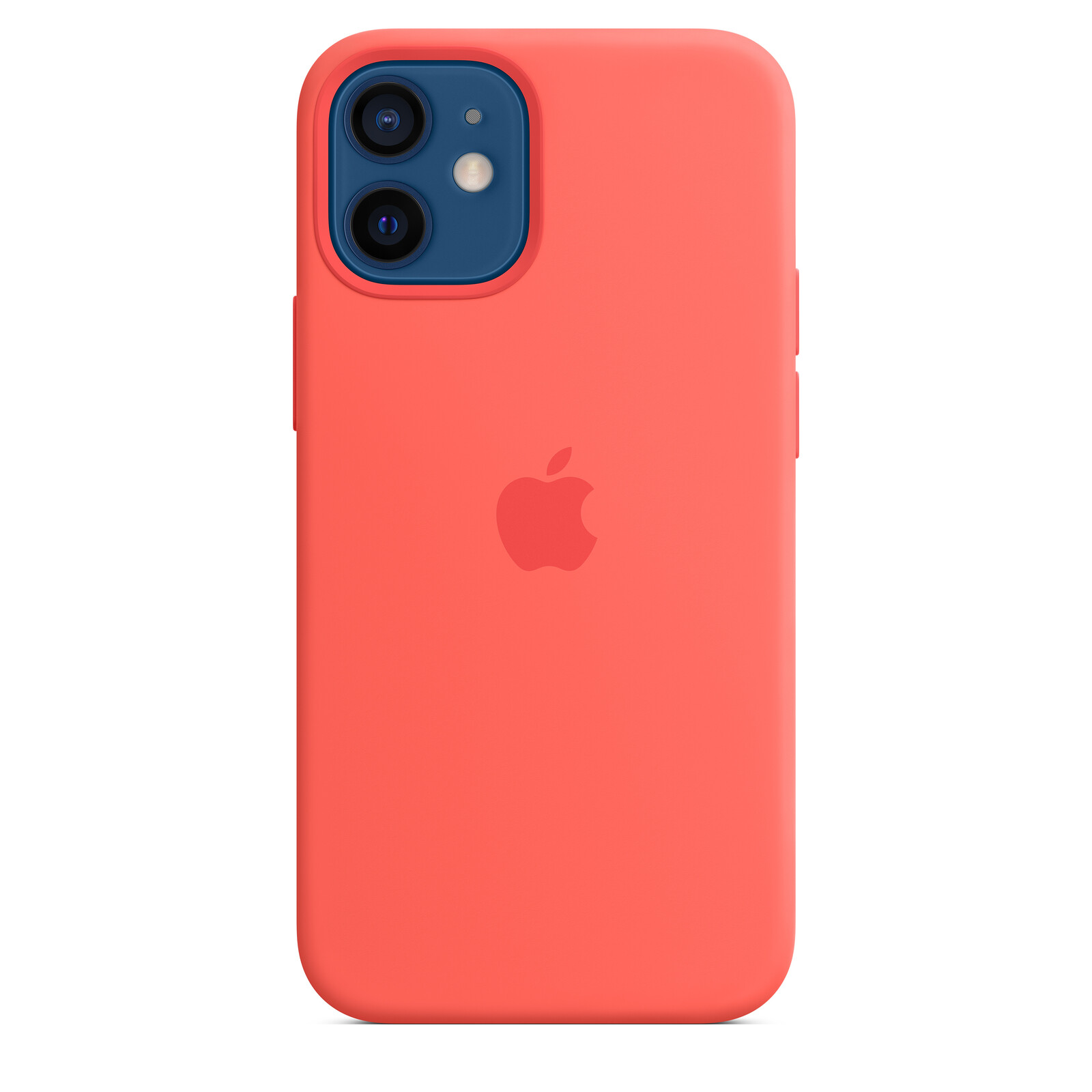 Apple iPhone 12 mini Silikon Case mit MagSafe zitruspink