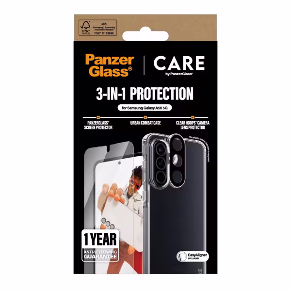 CARE PanzerGlass 3-in-1 Bundle Samsung Galaxy A56 5G
