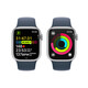 Apple Watch S9 GPS Alu silber 41mm Sportband M/L sturmblau
