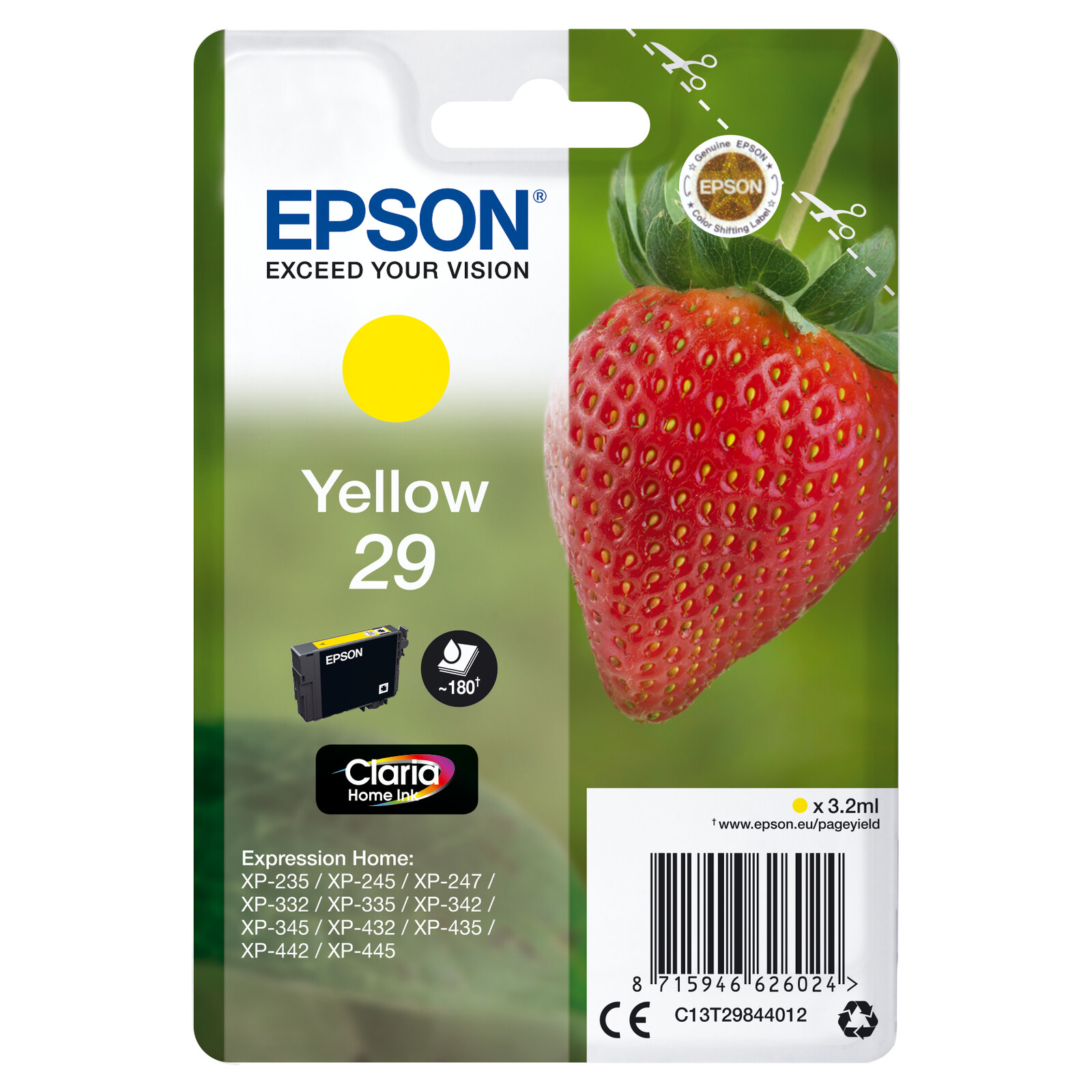 Epson 29 T2984 Tinte Yellow 3,2ml