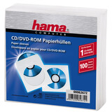 Hama 62672 CD-/DVD-Papierhüllen 100er-Pack Weiß Hama 62672 CD-/DVD-Papierhüllen 100er-Pack Weiß