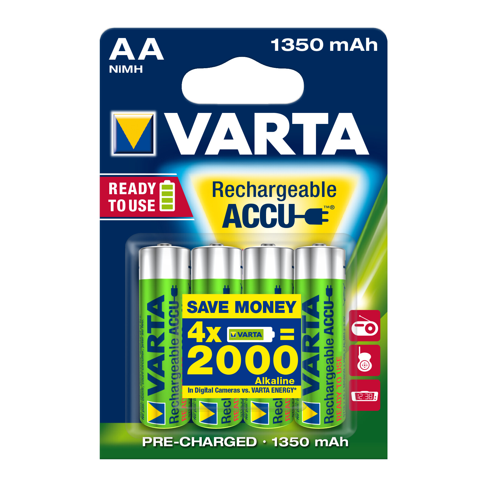 Varta 56746 AA Recharge Accu Power 1.350mAh 4er