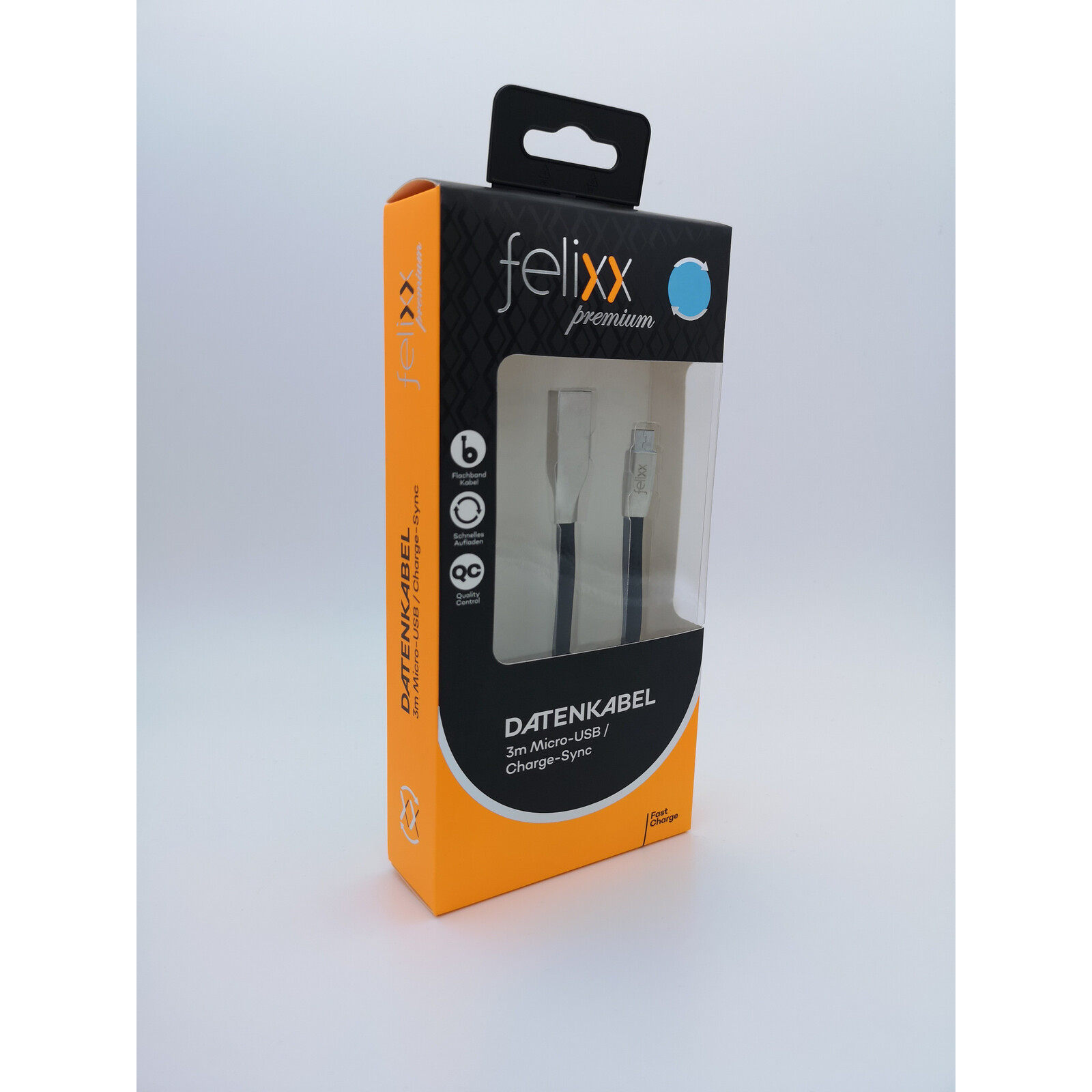 Felixx Data Micro-USB 3 Meter Flachband