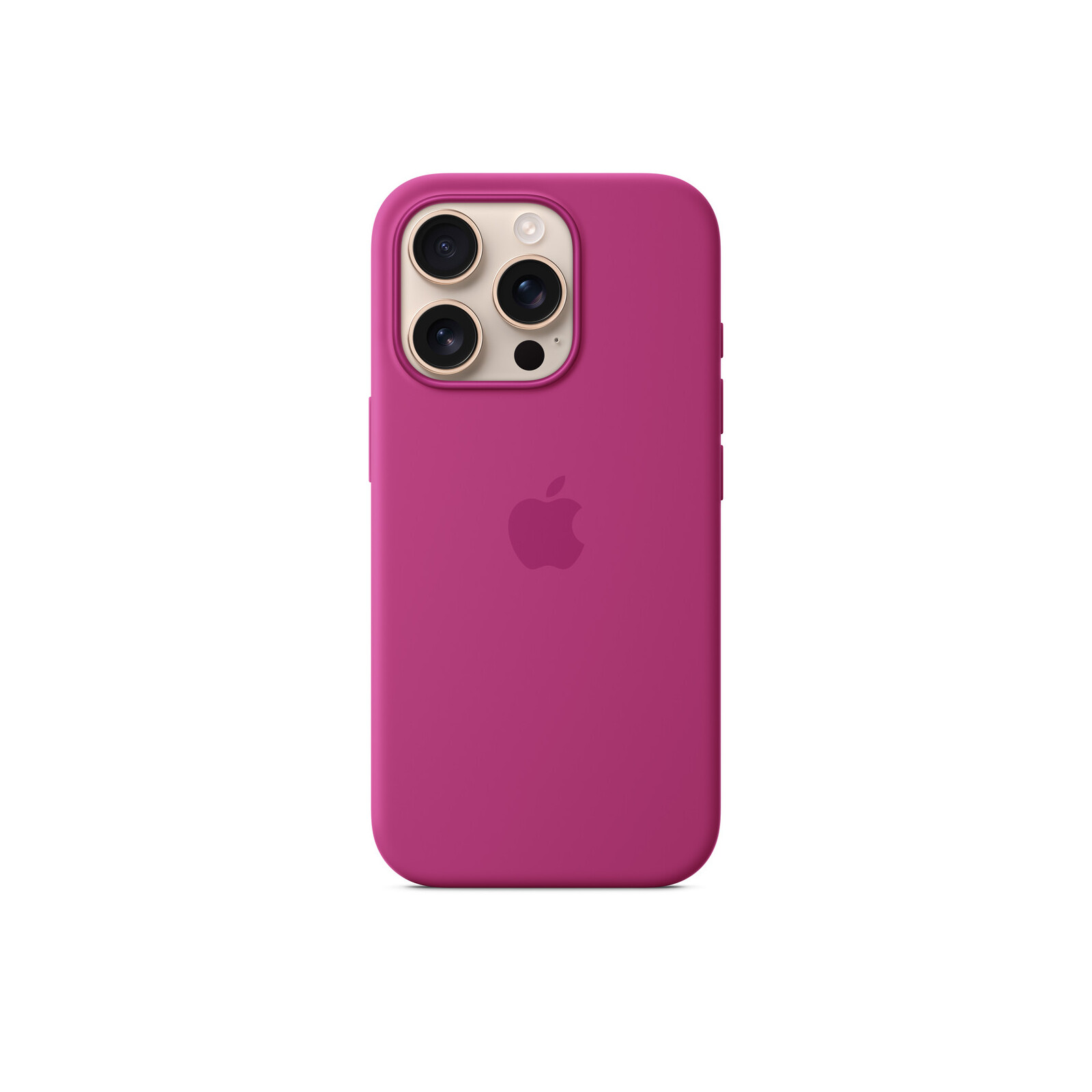 Apple iPhone 16 Pro Silikon Case mit Magsafe fuchsia 