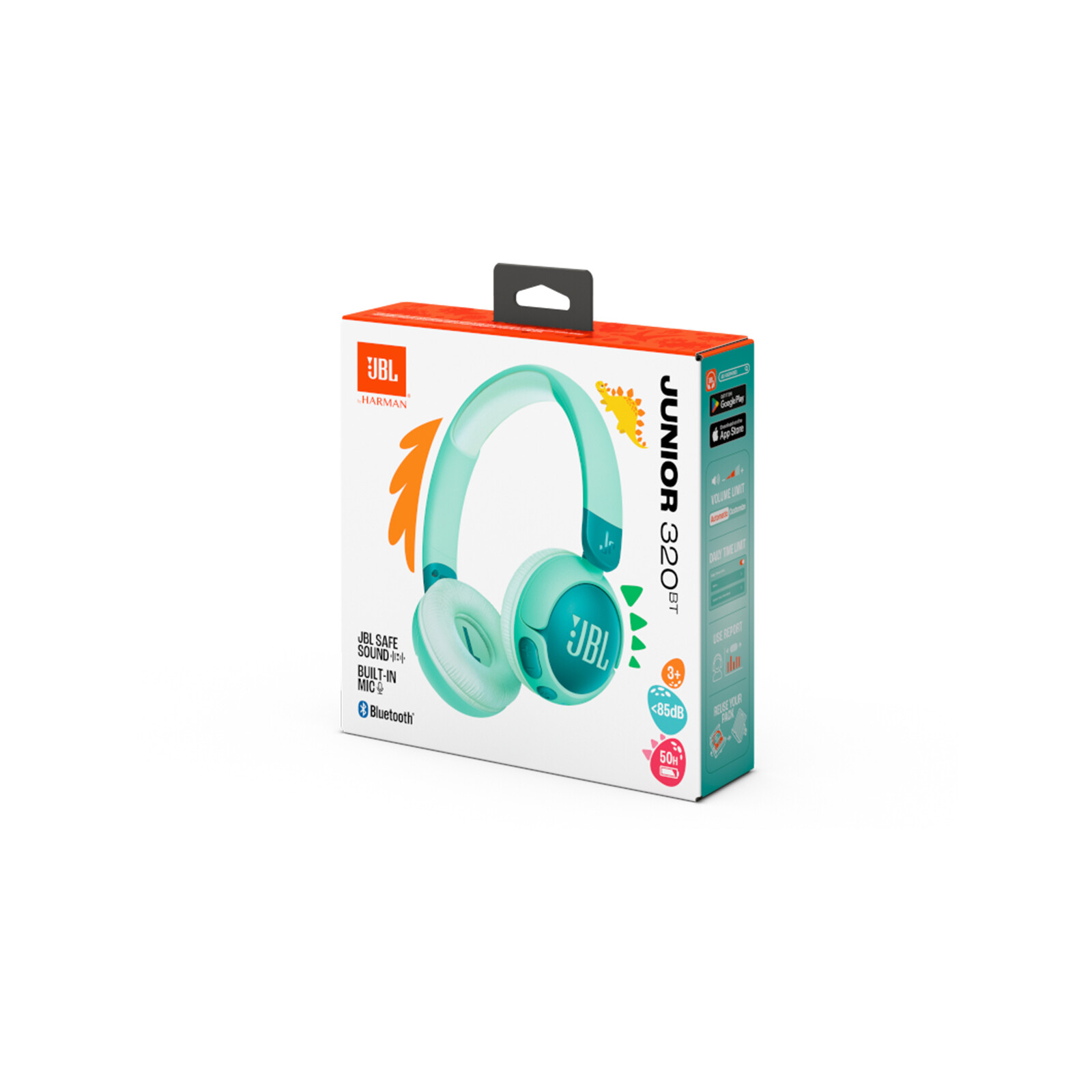 JBL JR320BT kabellose On-Ear Kopfhörer für Kinder <85dB, grün